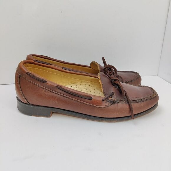 Barrie ltd Booters Mens Slip on Loafers in Brown Leather Sz 8.5 M Mocc Toe - Picture 2 of 15